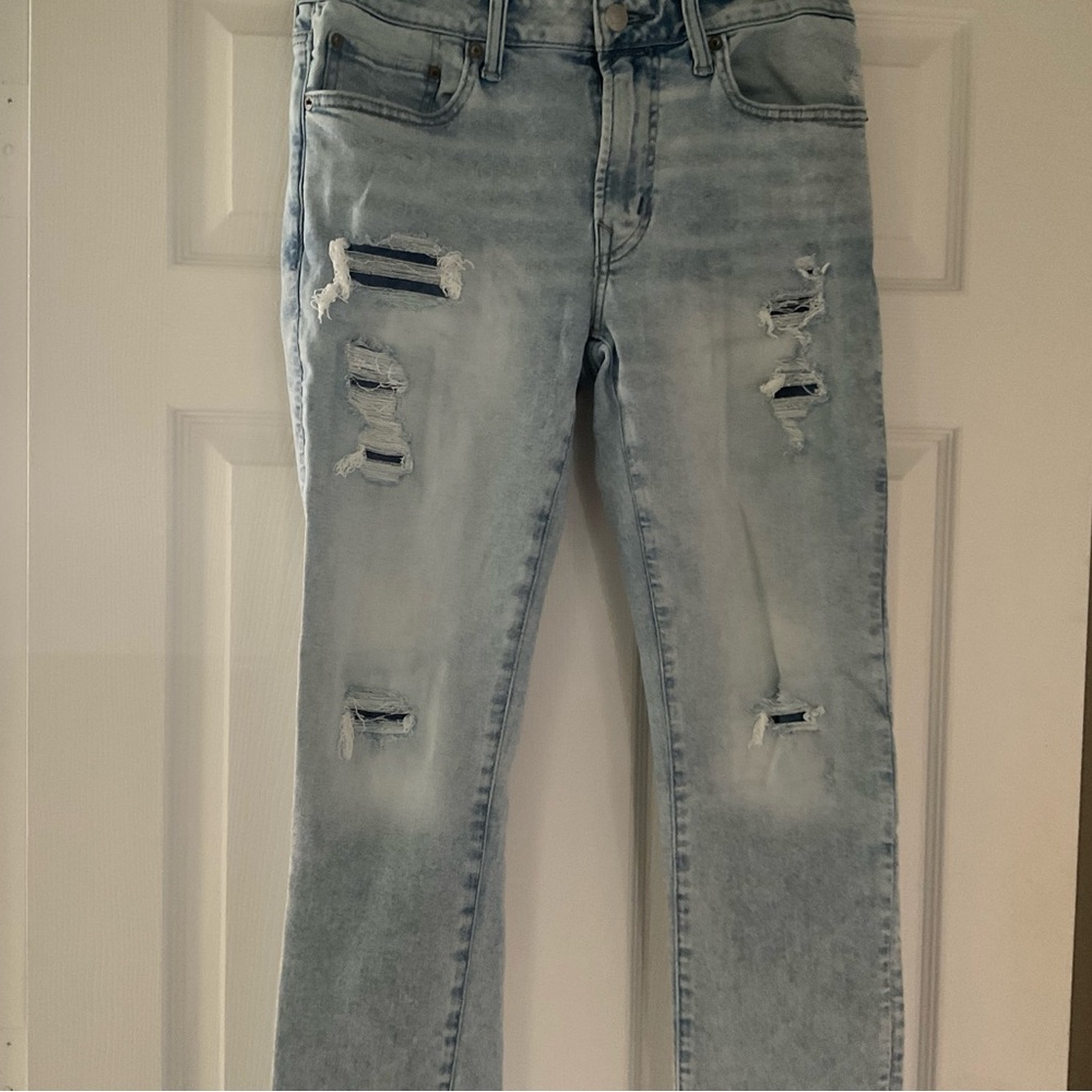 Men’s Distressed American Eagle Light Blue Jeans